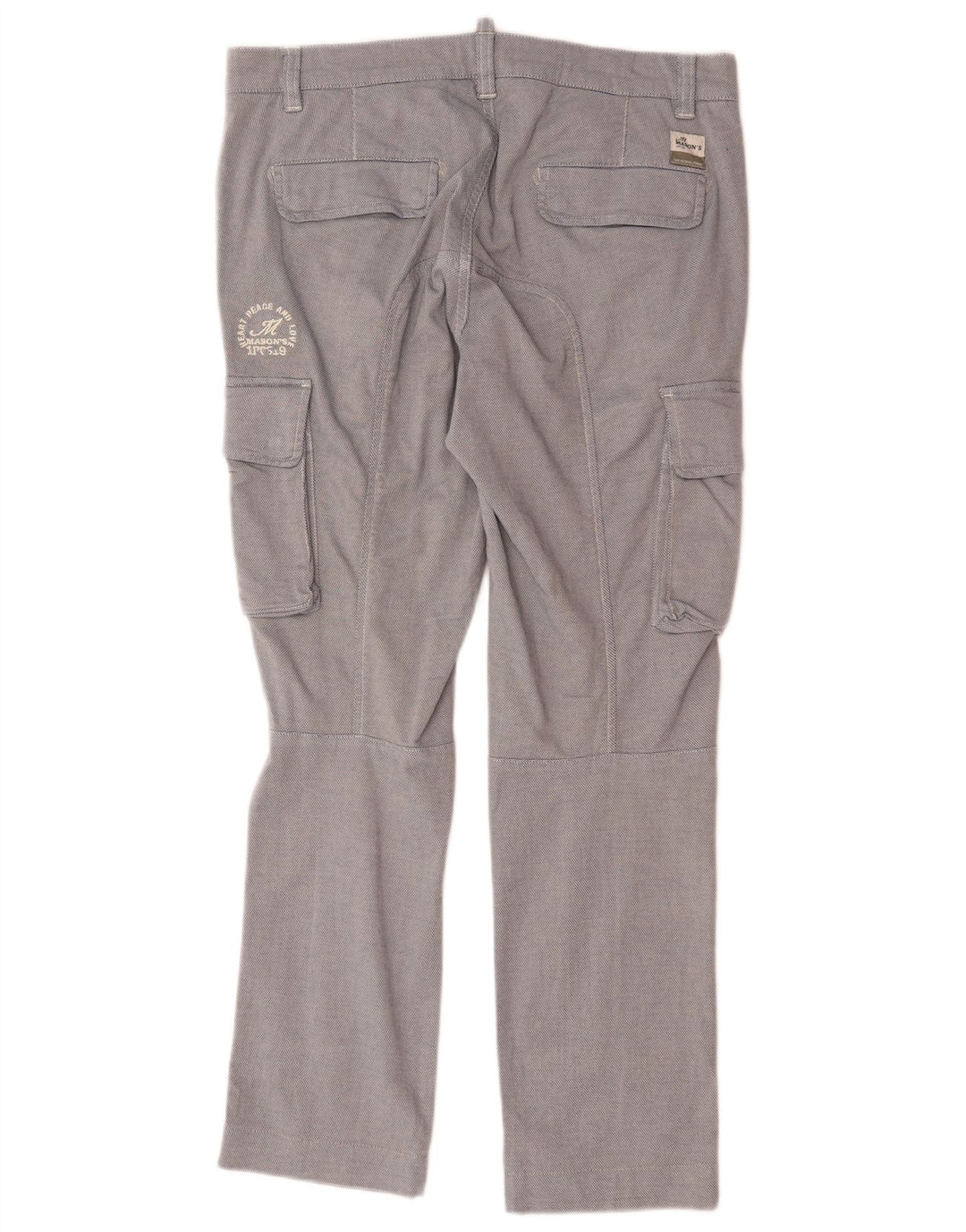 Pantaloni cargo drepti pentru bărbați Mason's IT 48 Medium L34 L28 Bumbac albastru