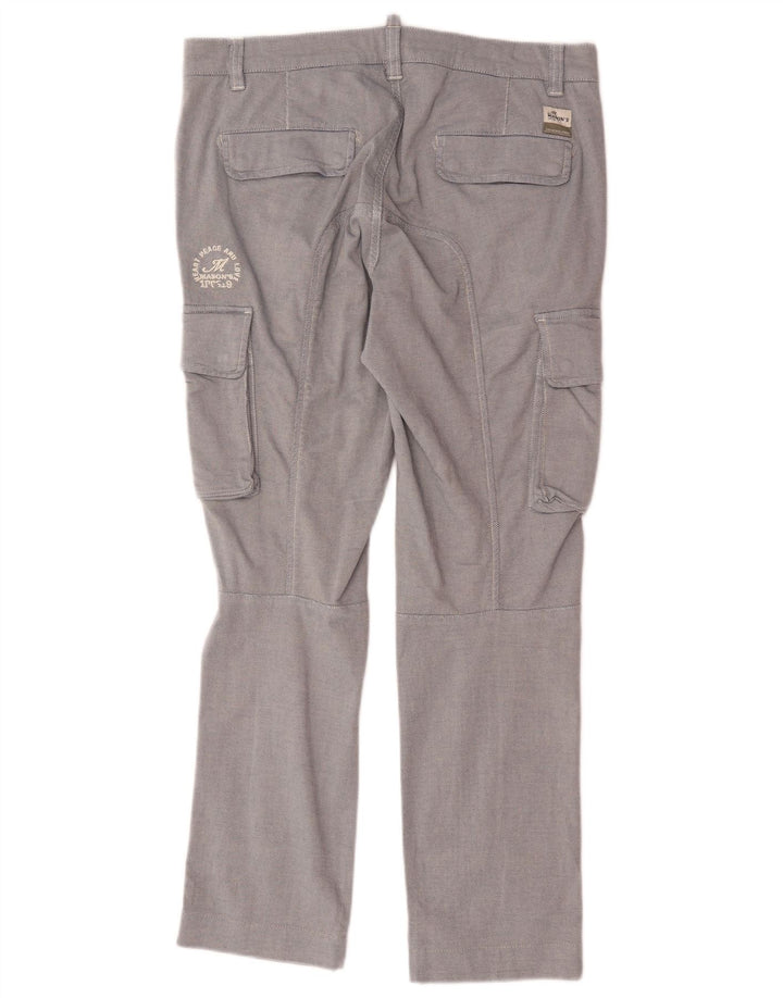 Pantaloni cargo drepti pentru bărbați Mason's IT 48 Medium L34 L28 Bumbac albastru