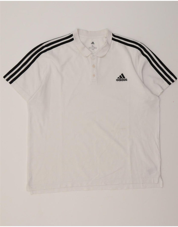 Tricou polo pentru bărbați ADIDAS XL Bumbac alb