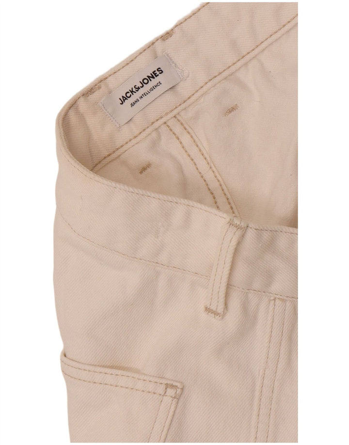 Blugi drepti cargo Jack & Jones pentru bărbați W34 L30 alb