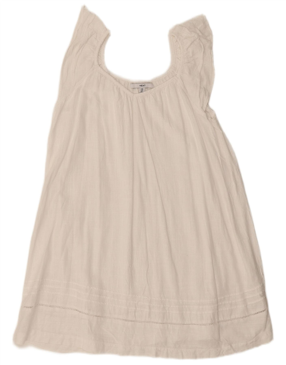 Următorul Bluză supradimensionată fără mâneci pentru femei UK 10 Small White Viscose