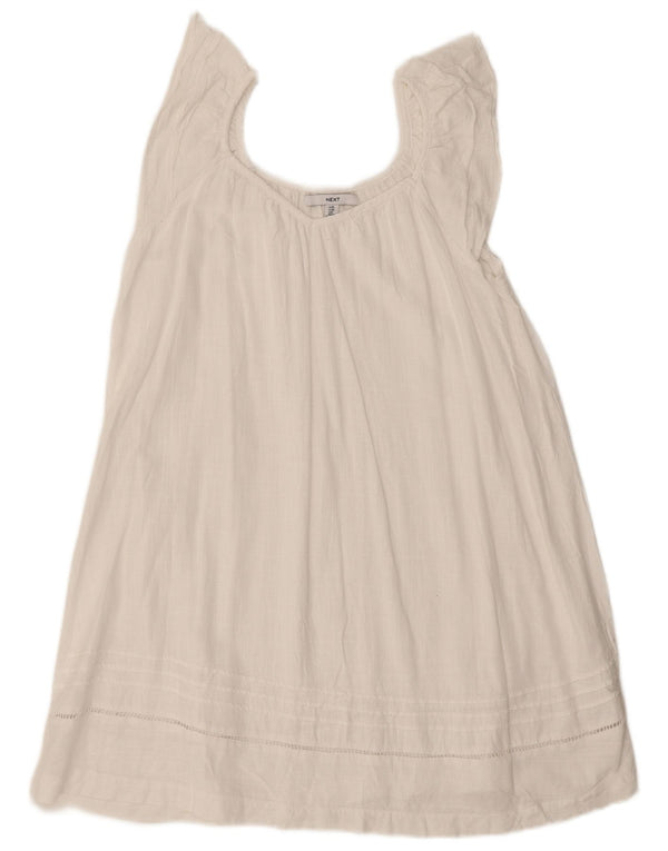 Următorul Bluză supradimensionată fără mâneci pentru femei UK 10 Small White Viscose