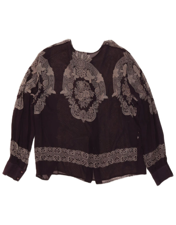 MIMMINA Bluză cămașă transparentă pentru femei IT 44 Medium Black Floral