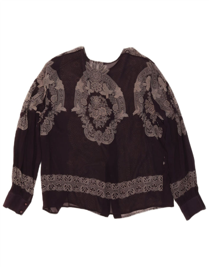 MIMMINA Bluză cămașă transparentă pentru femei IT 44 Medium Black Floral