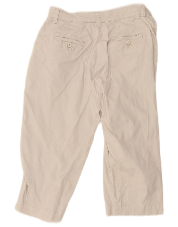 Pantaloni Capri drepti pentru femei Lee US 10 Large W32 L19 Bej Bumbac