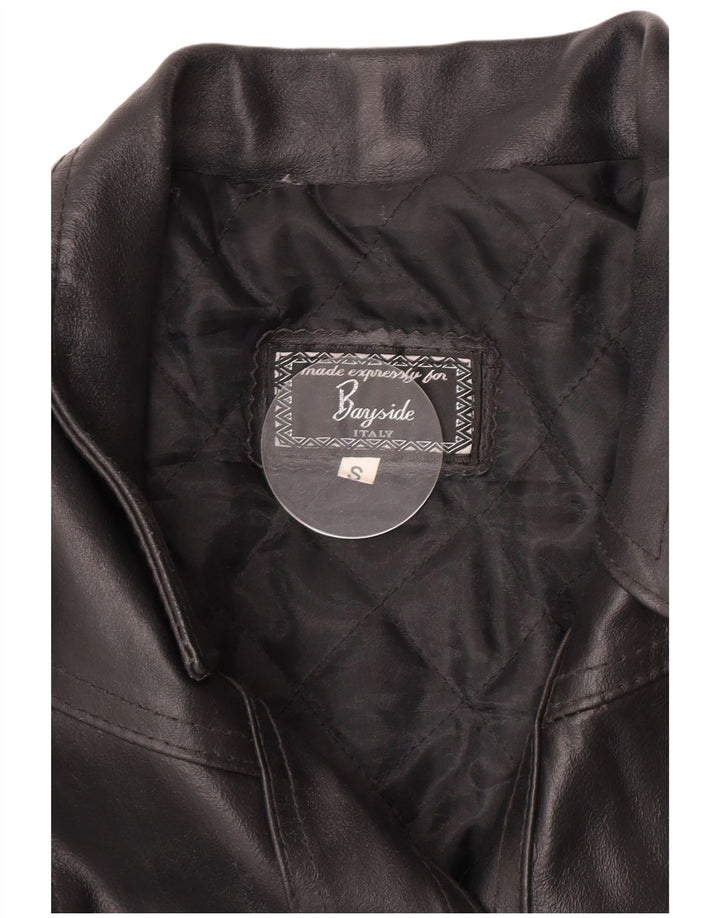 Geacă de piele Bayside pentru femei UK 10 Small Black