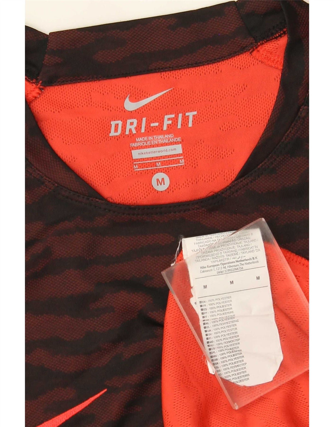 Tricou pentru bărbați Nike Dri Fit Top Mediu Burgundy Animal Print Poliester