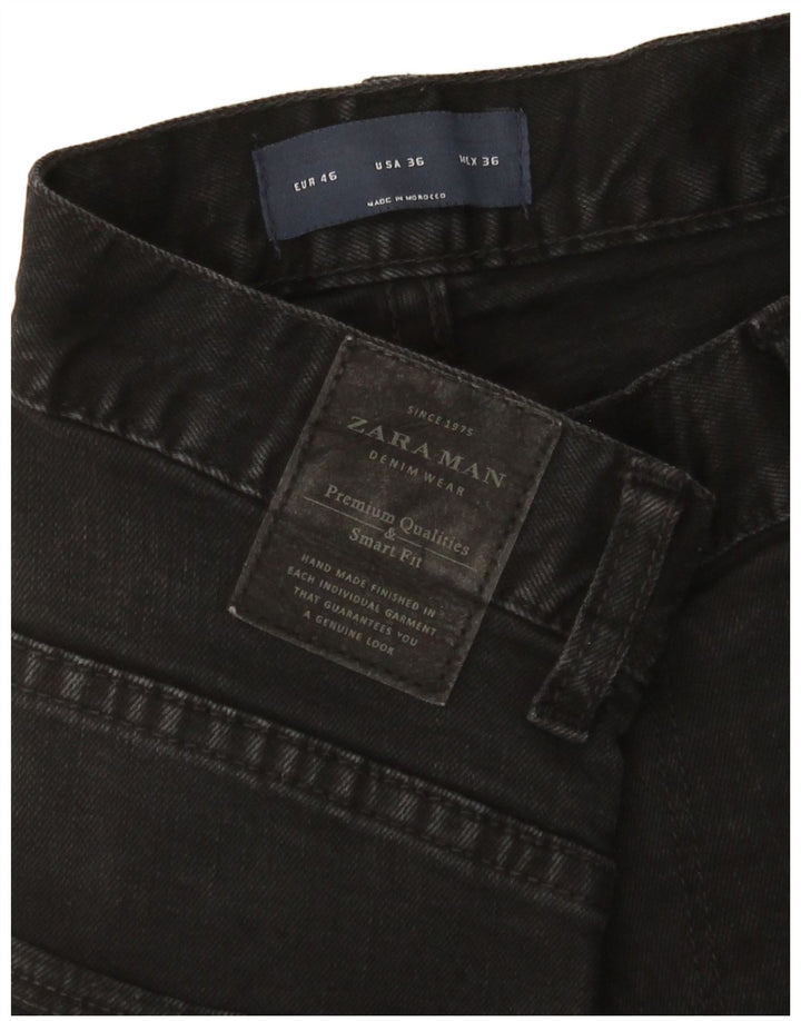 Blugi slim pentru bărbați Zara EU 46 XL W36 L33 Negri