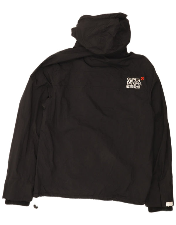 Jachetă Windbreaker cu glugă Superdry pentru femei UK 18 XL Nylon negru