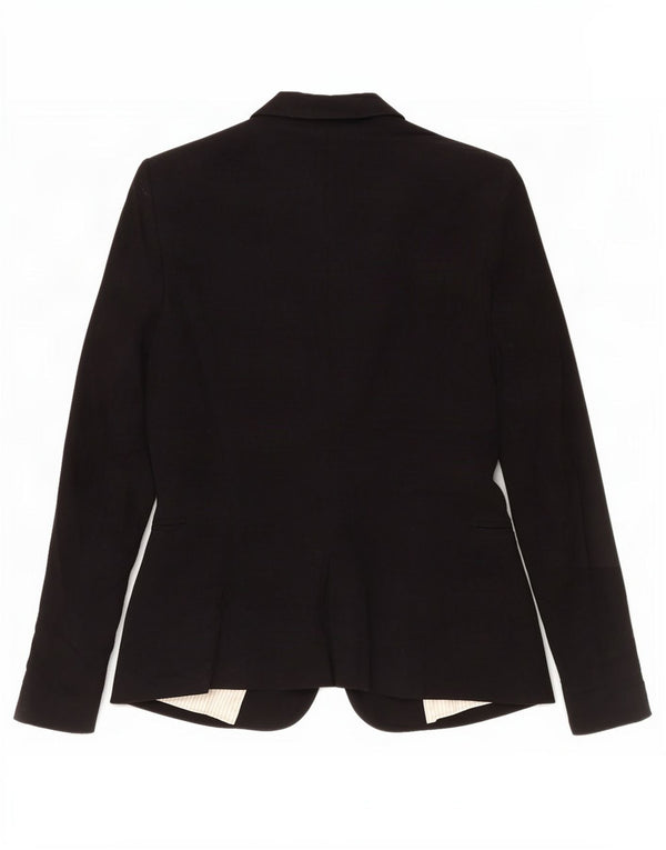 Sacou blazer pentru femei Zara, cu 1 nasture, UK 8, mic, negru, acetat