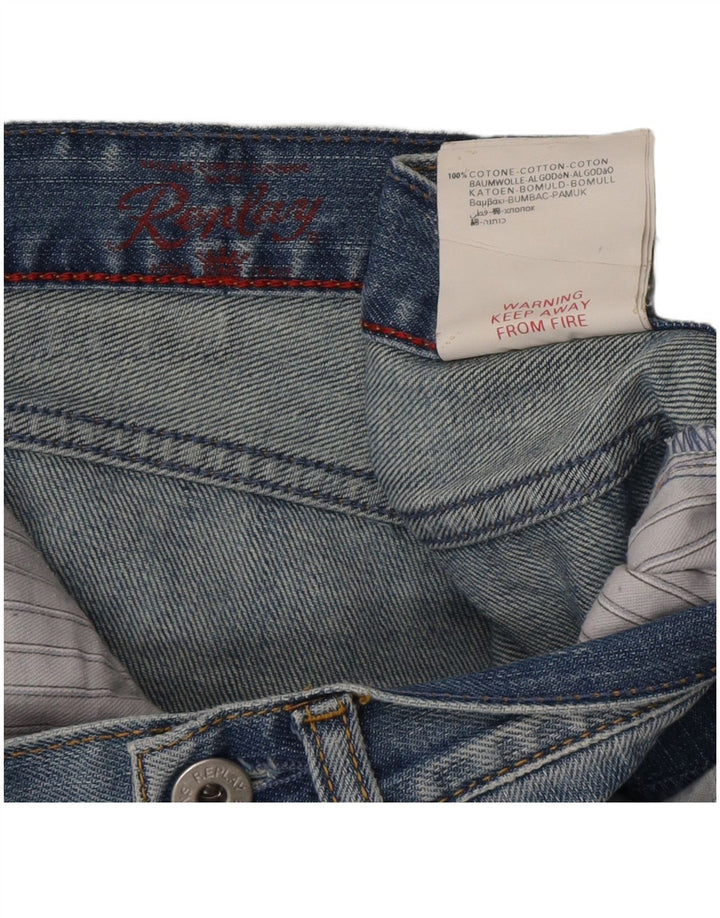 Replay Blugi Distressed drepte pentru femei W28 L29 Bumbac albastru