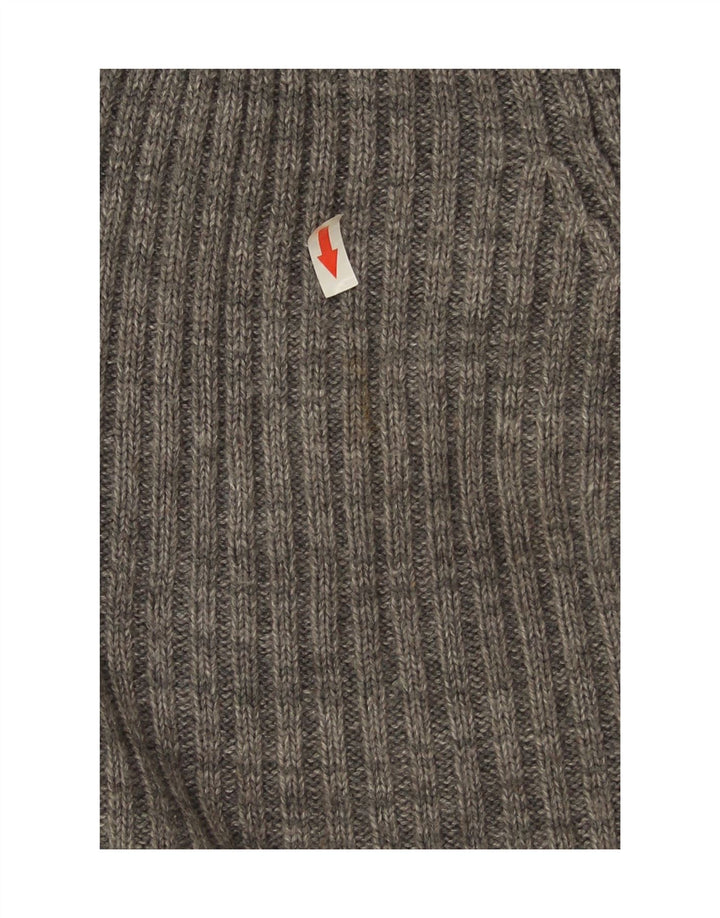 Jack & Jones Pulover pentru bărbați cu gât cu nasturi, bumbac mare, gri