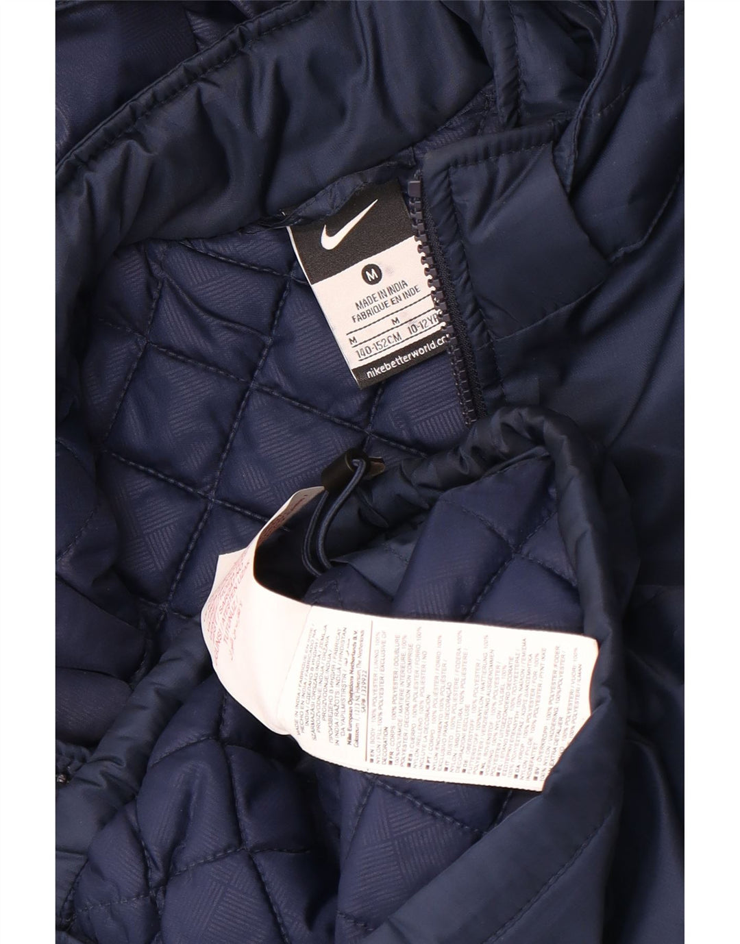 Jachetă căptușită cu glugă Nike pentru băieți 10-11 ani Poliester mediu bleumarin
