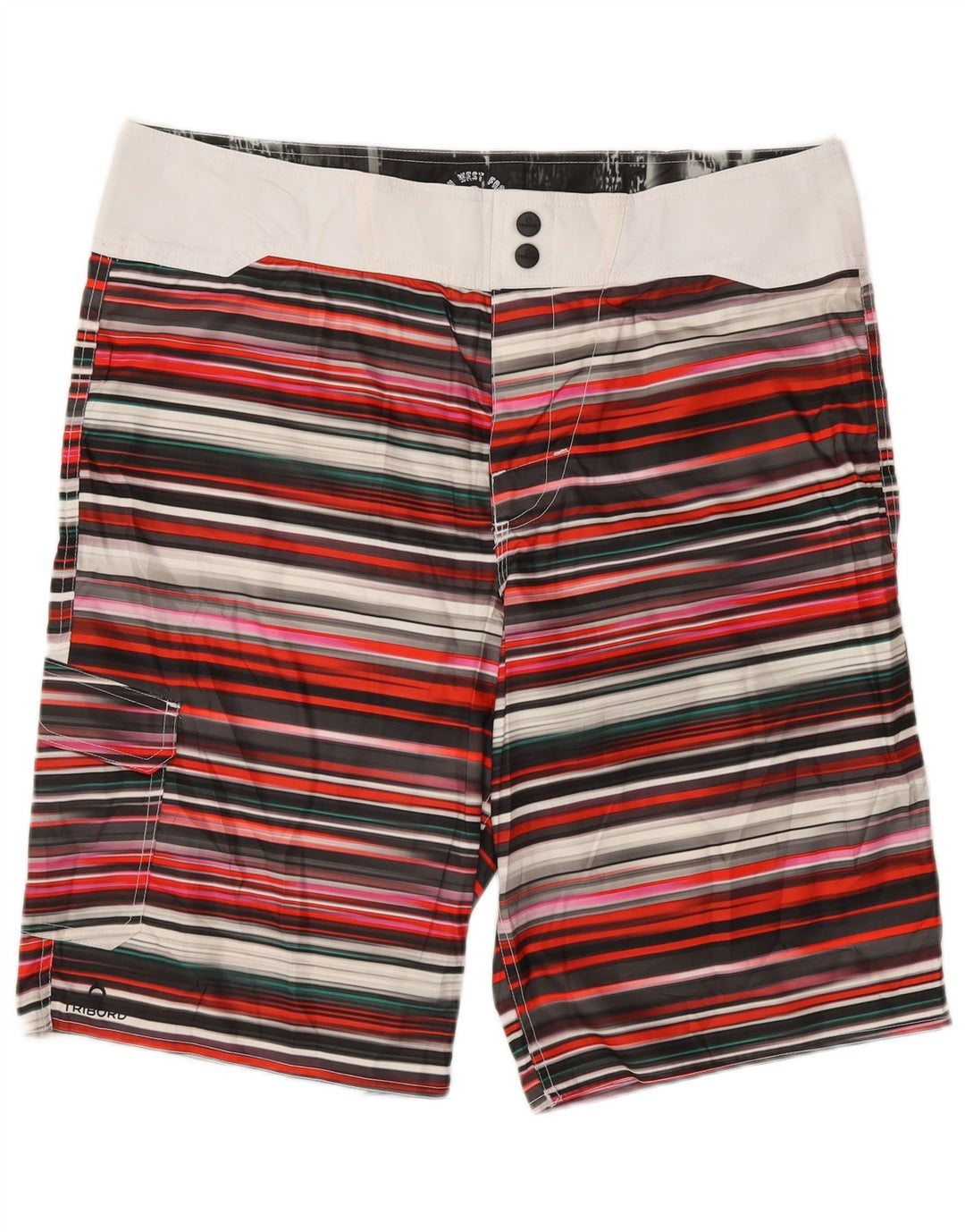 Pantaloni scurți de înot cargo pentru bărbați TRIBORD EU 46 mici, multicolore, cu dungi