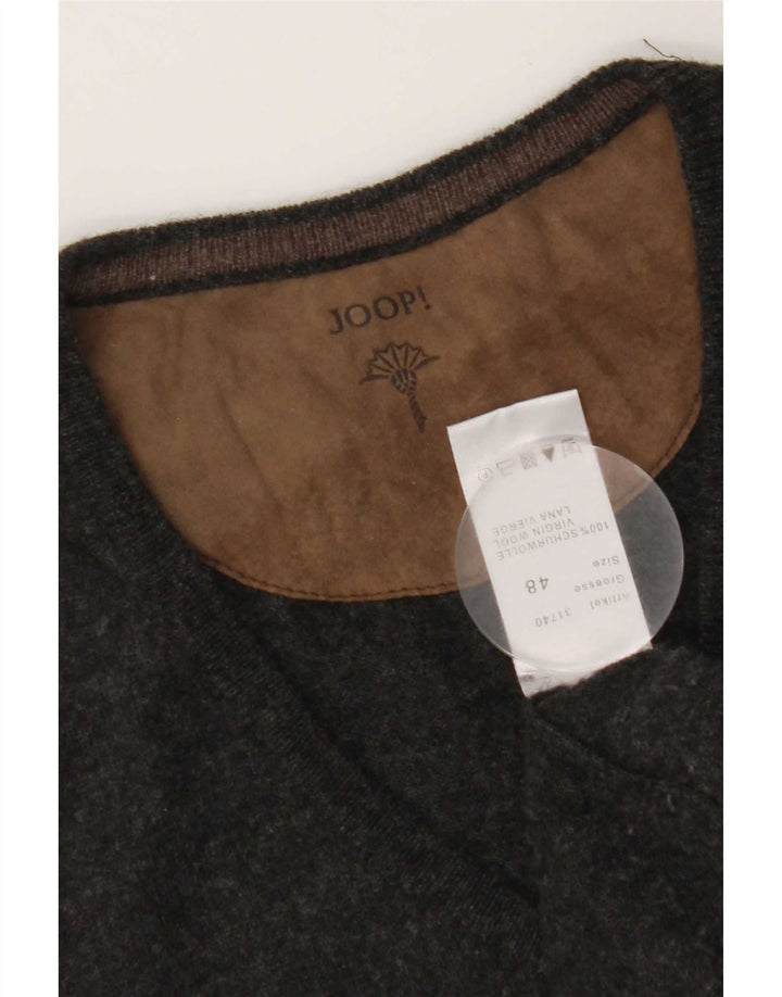 Joop Mens Vest Tank Top IT 48 Medium Black Fleated Virgin Wool
