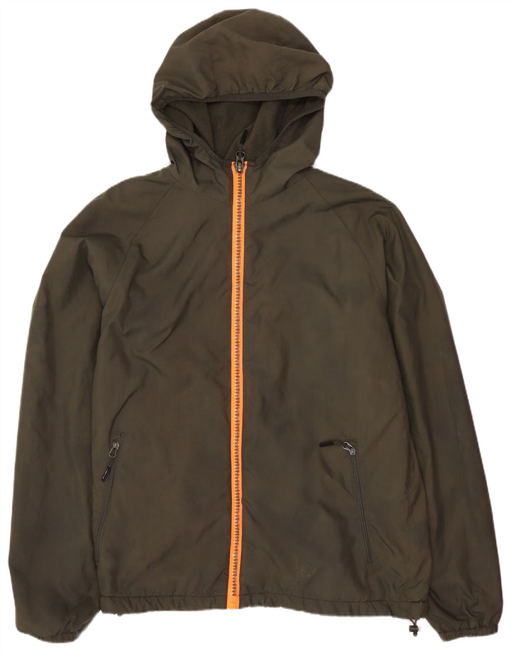 Jachetă Windbreaker pentru femei cu glugă New Balance UK 14 Medium Kaki Poliester