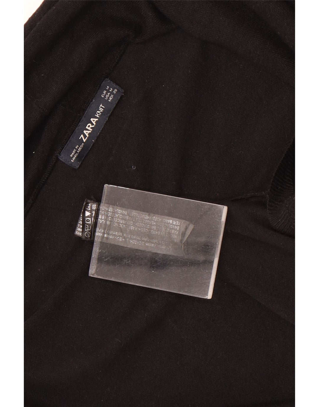 Pulover cardigan deschis pentru femei Zara UK 12 Medium Black Viscose