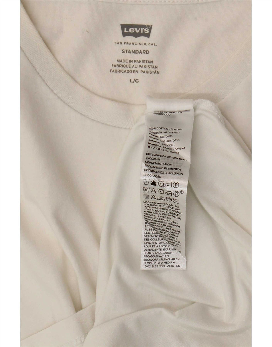 Tricou standard pentru bărbați Levi's Top mare din bumbac alb