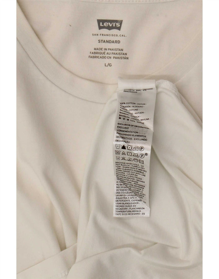 Tricou standard pentru bărbați Levi's Top mare din bumbac alb