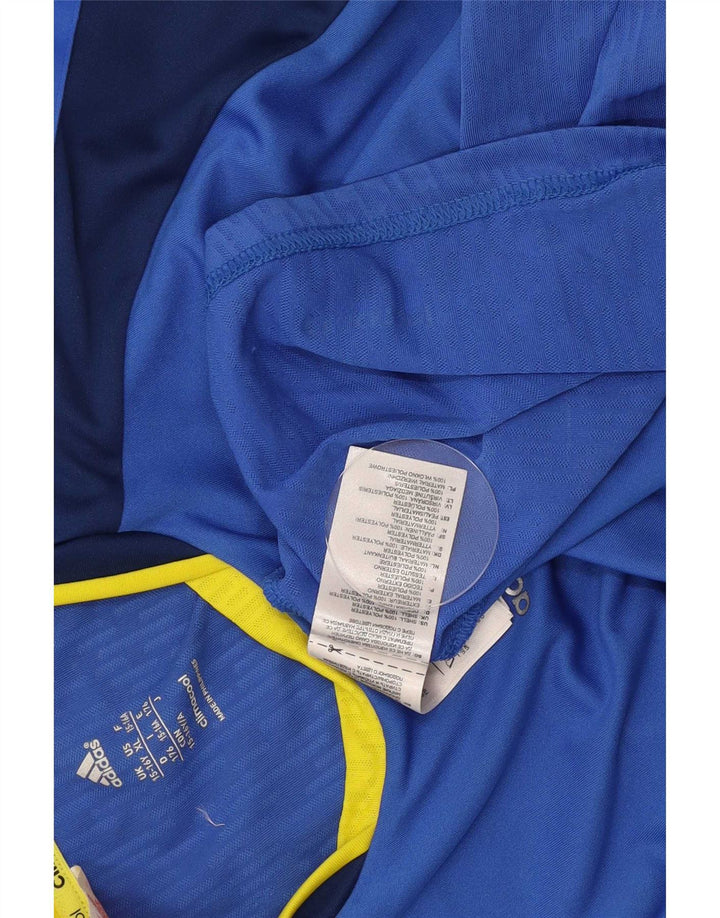 Tricou Adidas Climacool pentru băieți Top 15-16 ani, albastru, poliester