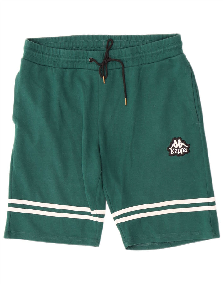 Pantaloni scurți sport Kappa pentru bărbați, poliester cu dungi verzi mari