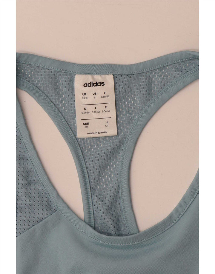 Adidas Climalite Graphic Vest Top pentru femei UK 8/10 Small Blue Poliester