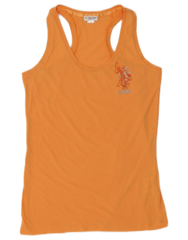 U.S. Polo Assn. Vest Vest Top UK 12 Bumbac portocaliu mediu