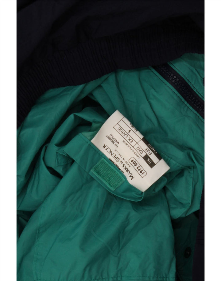Geacă Bomber pentru bărbați Marks & Spencer UK 42 XL Nailon cu dungi bleumarin