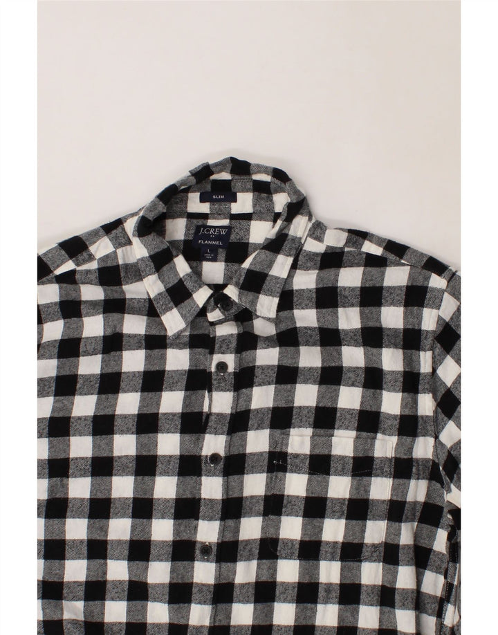LEE Mens Flannel Shirt Large Black Gingham Cotton Vintage Lee and Second-Hand Lee from Messina Hembry 