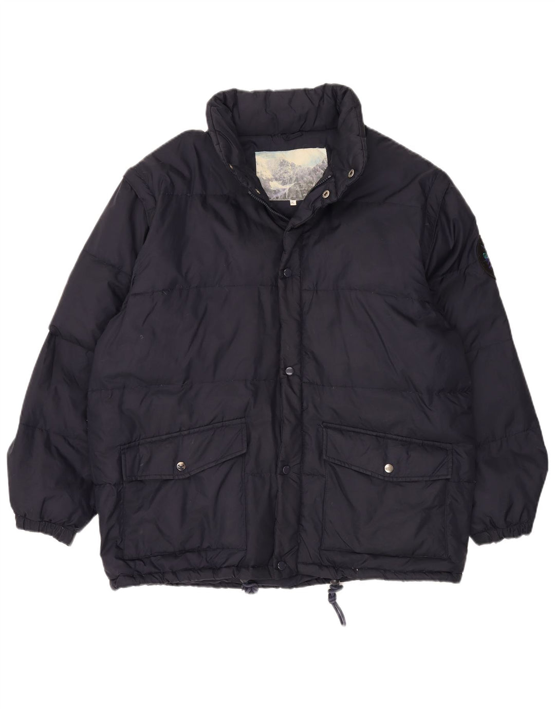 Jachetă de schi pentru bărbați VINTAGE UK 42 XL Nailon bleumarin