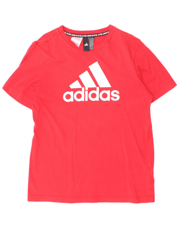 Tricou grafic Adidas pentru băieți Top 13-14 ani bumbac roșu