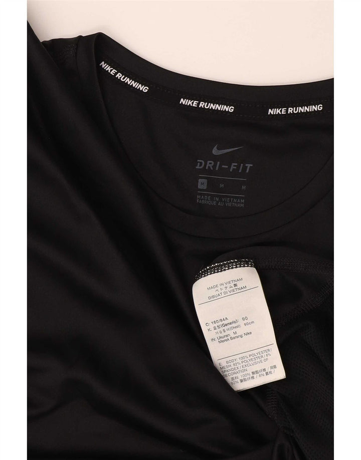 Tricou Nike Dri Fit pentru femei Top UK 14 Medium Negru Poliester