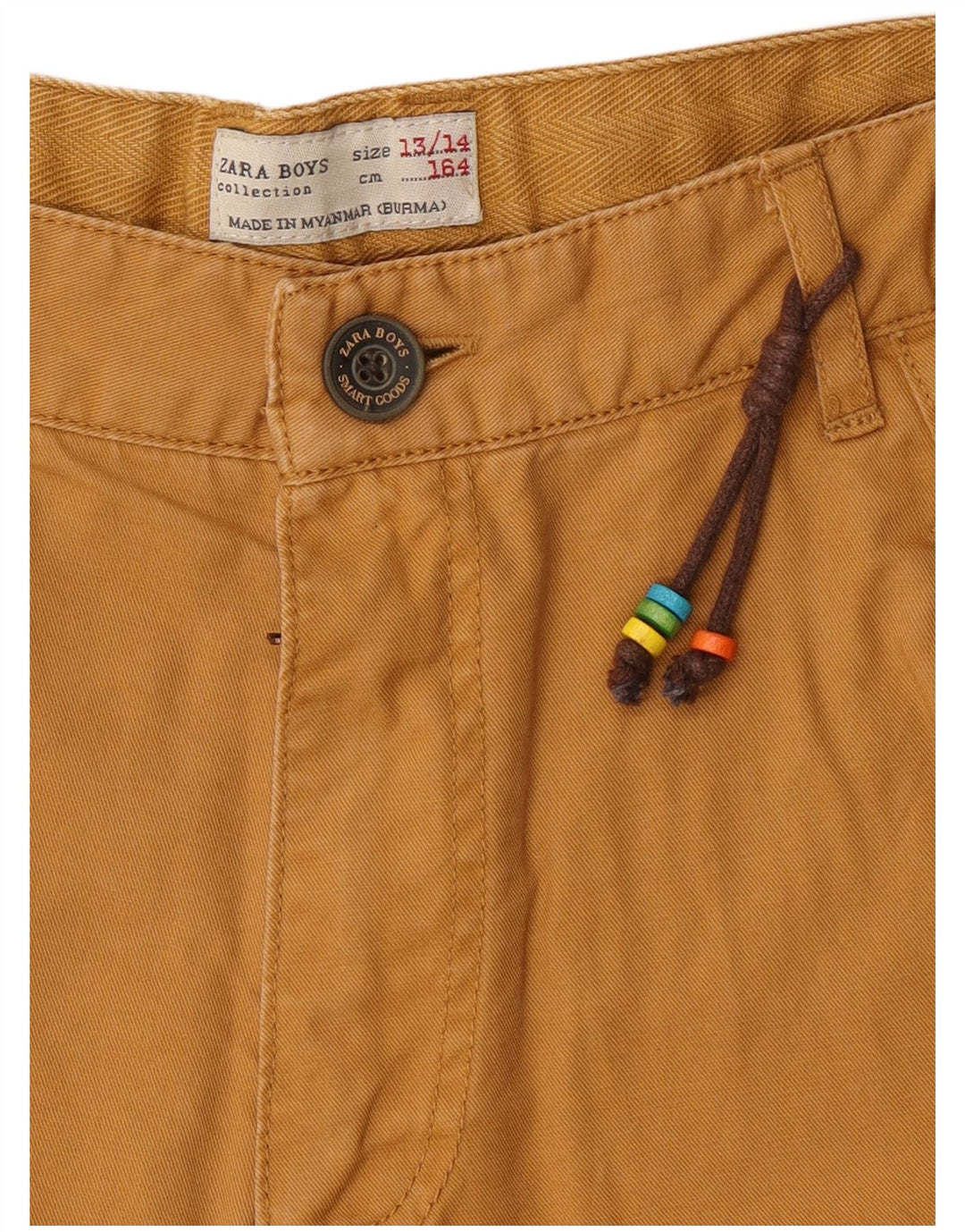 Pantaloni scurti cargo pentru băieți Zara 13-14 ani W28 bumbac maro