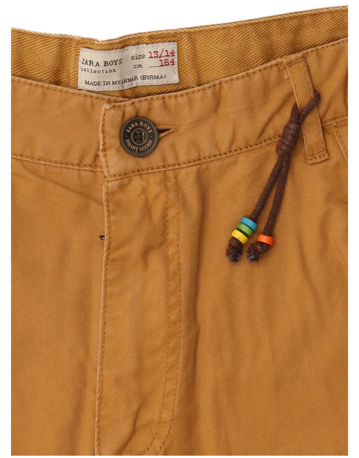 Pantaloni scurti cargo pentru băieți Zara 13-14 ani W28 bumbac maro