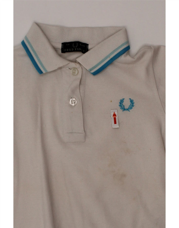 Cămașă polo Fred Perry pentru băieți 3-4 ani din bumbac alb