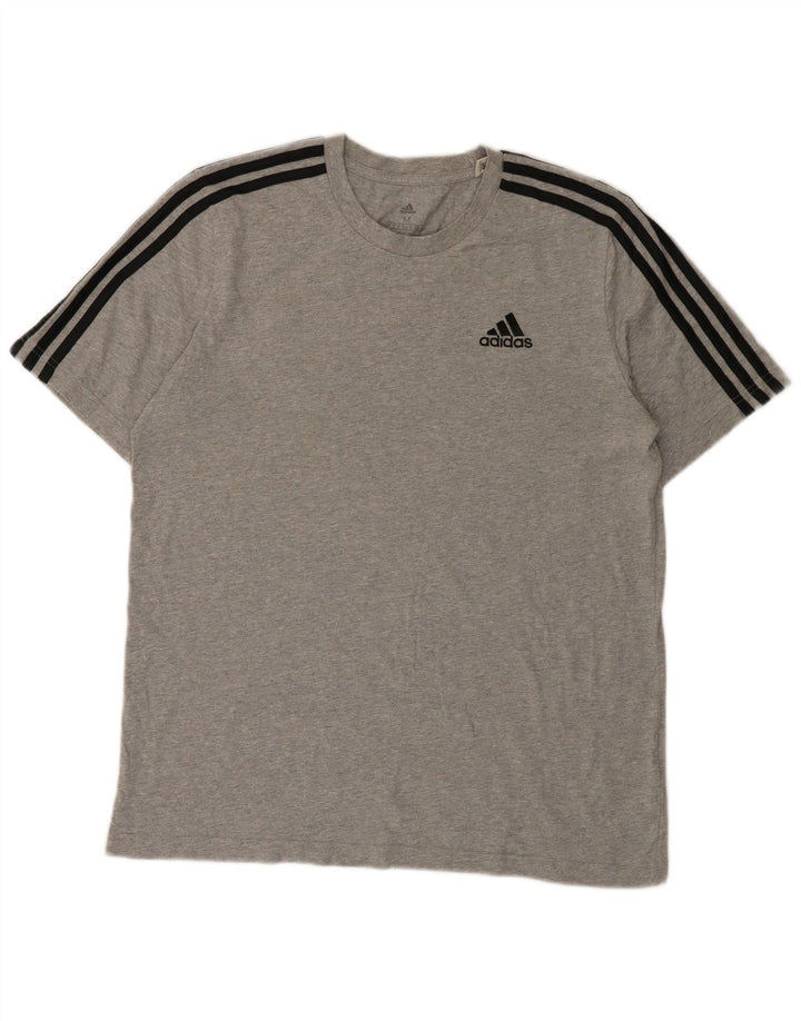 Tricou pentru bărbați Adidas Top Mediu Gri Pete Bumbac