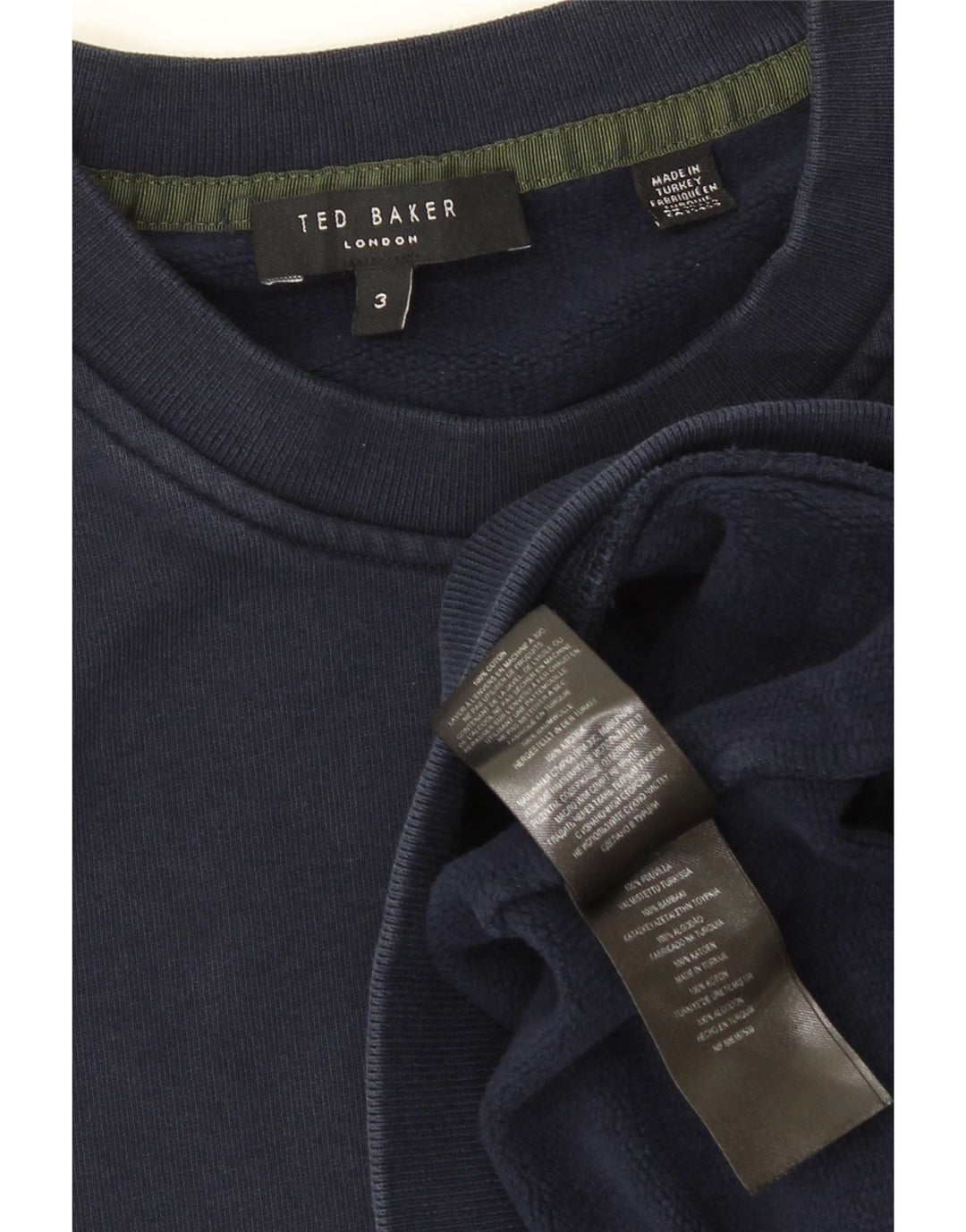Hanorac pentru bărbați Ted Baker Pulover Mărimea 3 Mediu Bumbac bleumarin