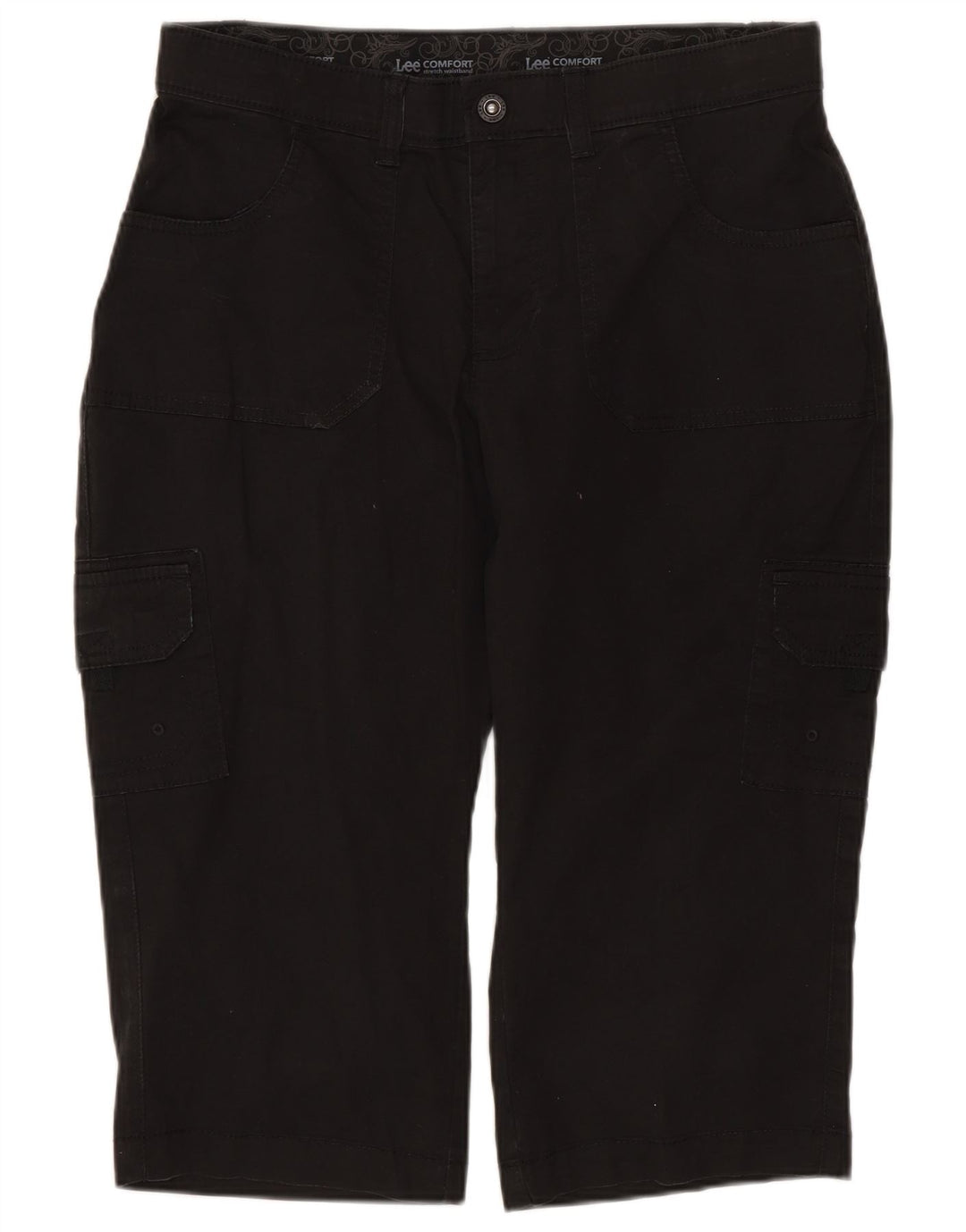 Bermude LEE pentru femei Cargo US 6 Medium W30 Bumbac negru