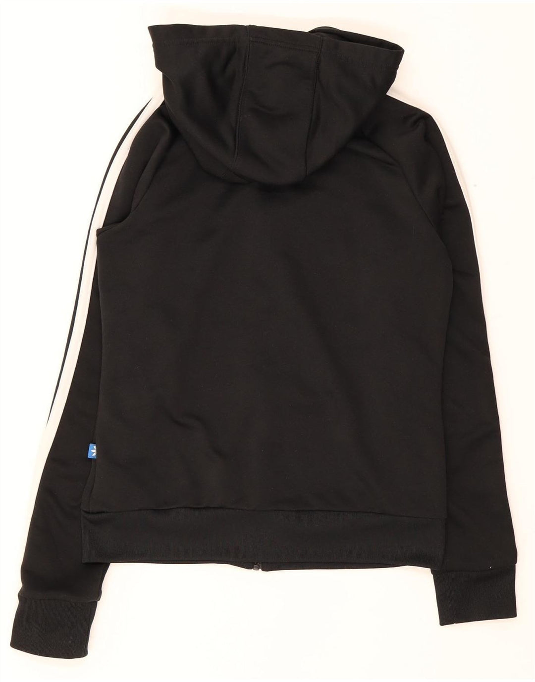 Pulover Adidas pentru femei, cu fermoar, UK 8, poliester negru mic