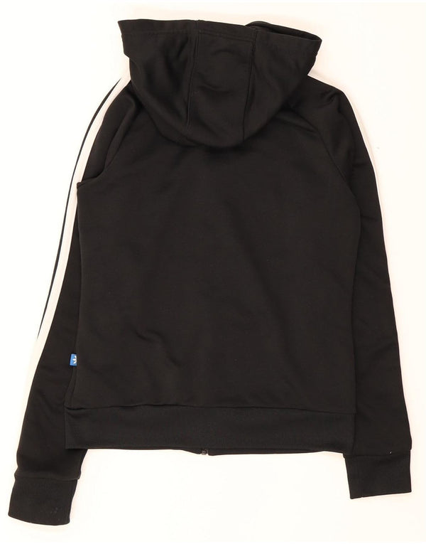 Pulover Adidas pentru femei, cu fermoar, UK 8, poliester negru mic