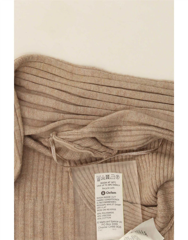 Pulover cardigan deschis pentru femei Marks & Spencer UK 14 Medium Bej