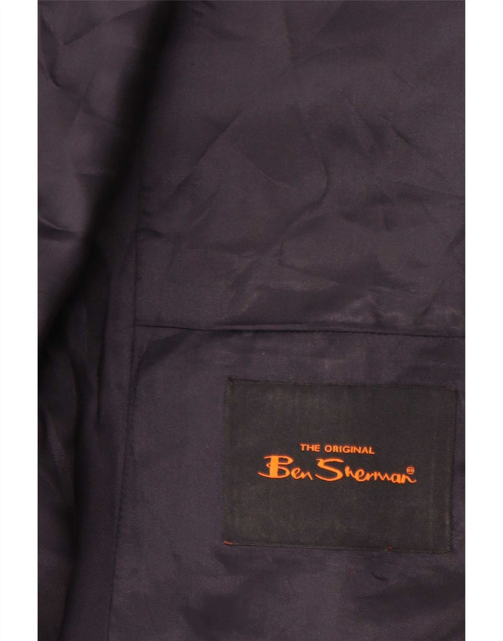 Giletică pentru bărbați Ben Sherman, lână, albastră, bloc de culoare