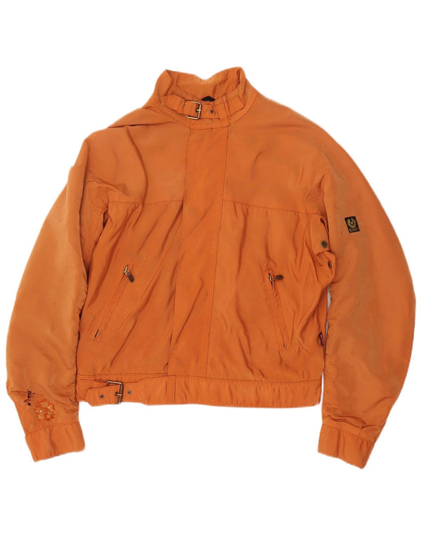 Jachetă bomber supradimensionată pentru femei Belstaff IT 44 Medium Orange Floral Nylon