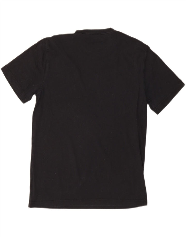 LANDS END Tricou croit pentru bărbați Top, bumbac mediu negru