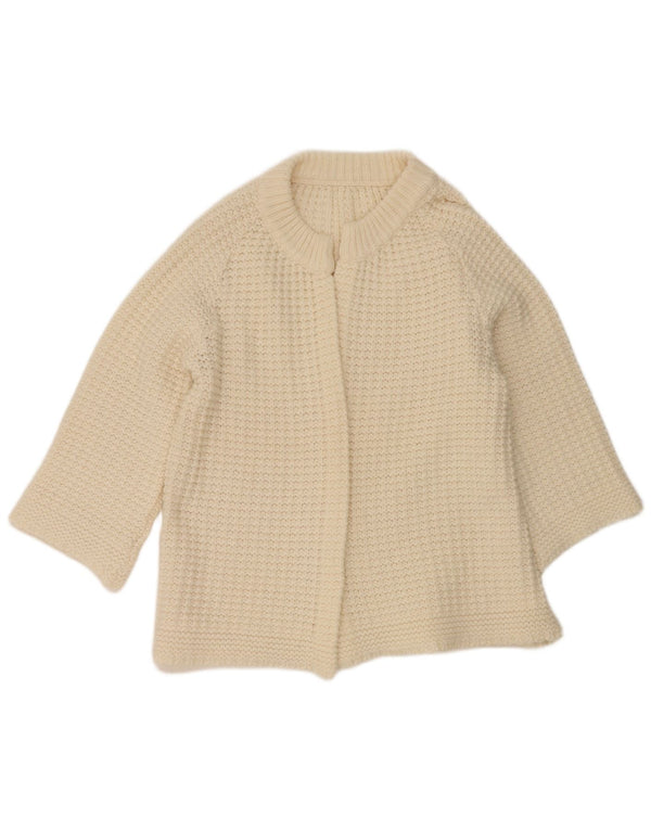 Pulover Cardigan Vintage pentru Damă UK 14 Large Off White