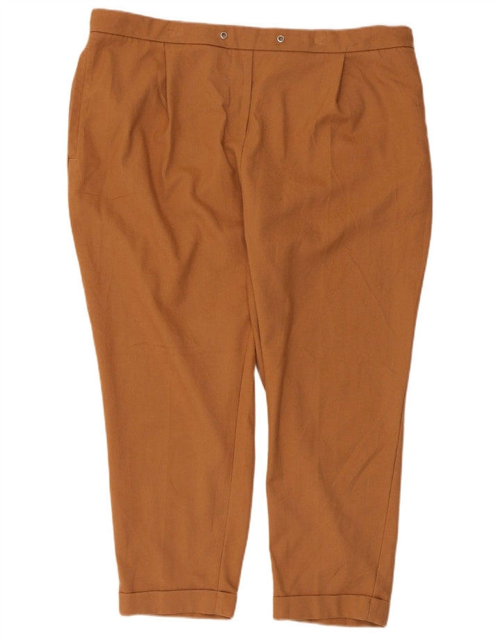 Pantaloni tăiați pentru femei Marks & Spencer UK 20 2XL W38 L25 Bej Poliester