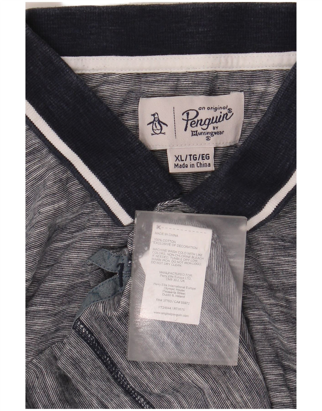 PENGUIN Tricou polo pentru bărbați XL, bumbac cu pete gri