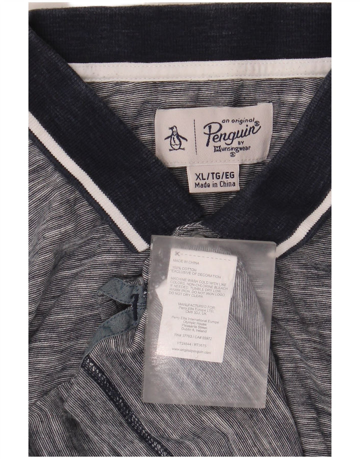 PENGUIN Tricou polo pentru bărbați XL, bumbac cu pete gri