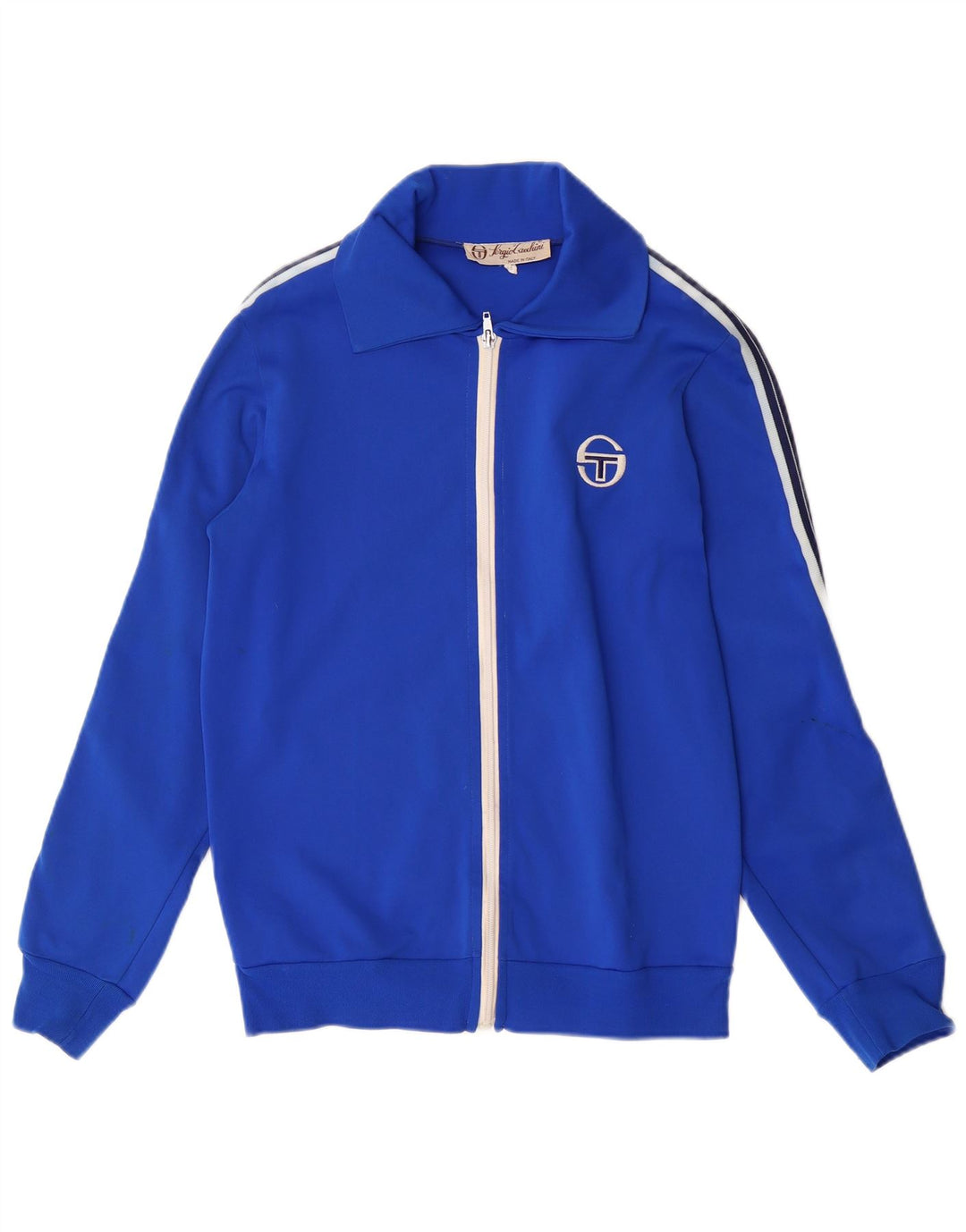 SERGIO TACCHINI Jachetă de trening vintage pentru bărbați IT 46 Small Blue Ani 80