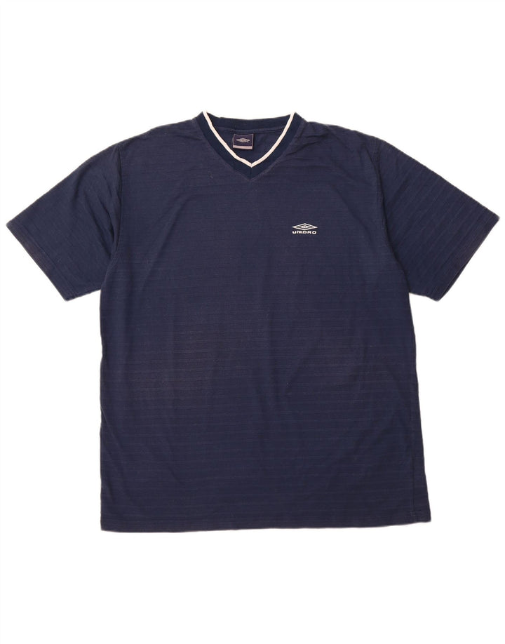 UMBRO Tricou Bărbați Top 2XL Bleumarin Poliester cu dungi